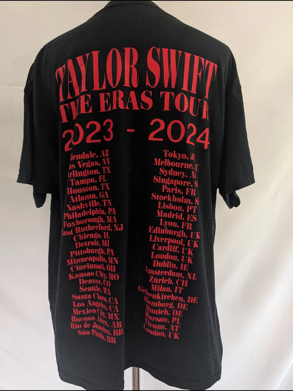 Taylor Swift The Eras Tour Graphic Concert T-Shirt Black XL Official Merch - Picture 2 of 3